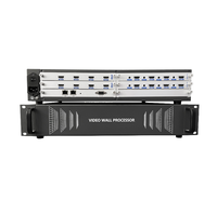 Contrôleur de mur vidéo modulaire FPGA HD 1080P, processeur de mur vidéo 2x4, prise en charge de la fusion de 8 écrans AVEC audio Dante