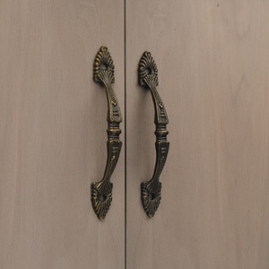 Tirador de cajón de aleación de zinc negro, estilo europeo tradicional antiguo, para muebles de cocina, dormitorio, tocador, sala de estar y villa. - Product Image 2