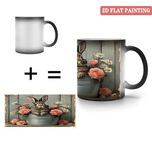 <b>Ceramic</b> <b>Mug</b> 11oz Frosted Black Heat Activated Color Changing Magic Coffee Cup - Product Image 4