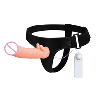 Silikon Strap-on Ferngesteuerter Vibrierender Herren-Open-Dildo-Höschen
