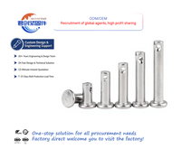 Goupille de positionnement en acier inoxydable 304 avec tête plate et trou cylindrique M3-M10 GB882