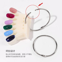Usine 10 pièces faux ongles conseils affichage ovale couronne vernis à ongles Gel support acrylique tableau Palette avec anneau pour pratique montrant outil
