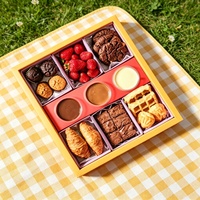 Boîte de transport en papier personnalisée de qualité alimentaire pour gâteaux, crêpes, biscuits, desserts, avec séparateurs, pour traiteur et pique-nique, vente en gros