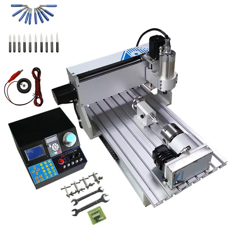 Nouveau style 6040V + H 0.8KW 4 axes stylo en métal pièce meurt CNC machine De gravure de Bijoux avec le meilleur prix