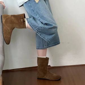 Bottes de cowboy occidentales vintage 2026 à bout rond, rehaussantes, confortables et tendance, toutes occasions - Product Image 4