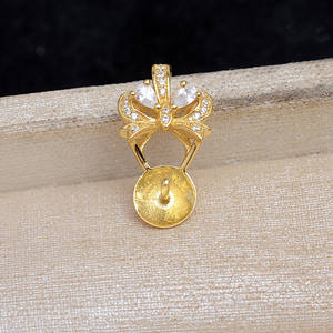 จี้มงกุฎฐานเงิน S925 ขนาด 11-12 มม. อุปกรณ์ DIY เรียบง่ายสำหรับทำเครื่องประดับมุก รุ่น JG5992 ผลิตภัณฑ์กึ่งสำเร็จรูปพร้อมฐานเปล่า - Product Image 3