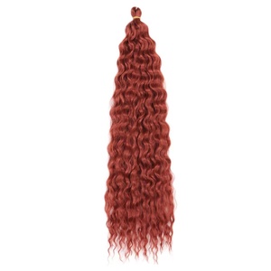 Onda profonda di torsione per Ombre rosso arancio sintetico <span class=keywords><strong>capelli</strong></span> extension arricciatura aerea trecce Crochet <span class=keywords><strong>capelli</strong></span> acqua arricciatura intrecciata <span class=keywords><strong>capelli</strong></span> - Product Image 5
