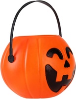 Halloween dekorasi labu permen ketel penyihir panci dempul mini plastik permen labu ember Halloween