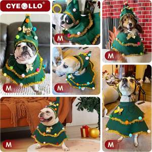 Honden Kerst Puppy Mantel Kostuum Polyester Effen Winter Milieuvriendelijk Cartoon Rollenspel Feest Huisdier Kleding Schattig Modieus - Product Image 2