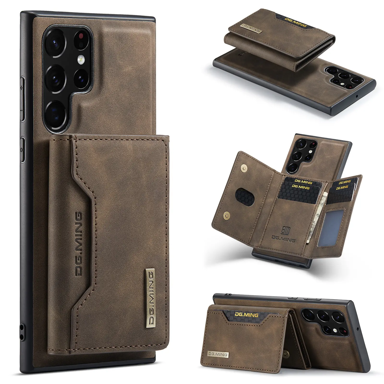 Étui de protection en cuir avec porte-cartes magnétique pour Samsung Galaxy s23, étui de téléphone fendu deux en un pour Samsung NOTE 20