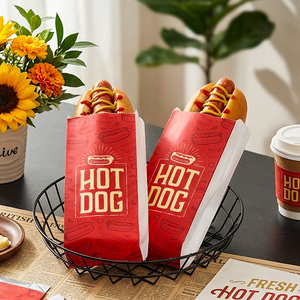 ถุงกระดาษคราฟท์บุฟอยล์อะลูมิเนียมกันไขมัน รีไซเคิลได้ เป็นมิตรกับสิ่งแวดล้อม สำหรับบรรจุภัณฑ์ไส้กรอก บาร์บีคิว เบอร์เกอร์ <span class=keywords><strong>ไก่</strong></span> - Product Image 6