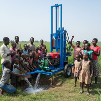 Machine de forage de puits d'eau montée sur remorque, équipement de forage de puits d'eau de 150 m