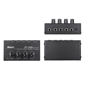 Mezclador de <span class=keywords><strong>Audio</strong></span> Mono de Línea de 4 Canales Ultracompacto MX400, Mezclador de Sonido de Bajo Ruido para Pequeños Bares y Clubes - Product Image 4