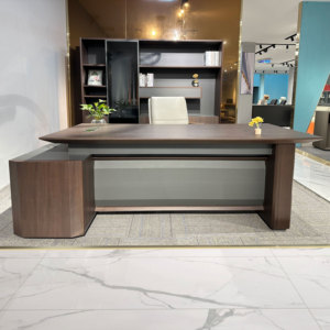 Nuova Scrivania Direzionale a L in MDF Melaminico E1 con Ricarica Wireless e Serratura a Impronta Digitale - Product Image 3