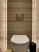 Dalle de marbre beige argenté poli au design moderne avec veines bleu clair en travertin, pour revêtement mural extérieur, sol de salle de bain et meuble-lavabo