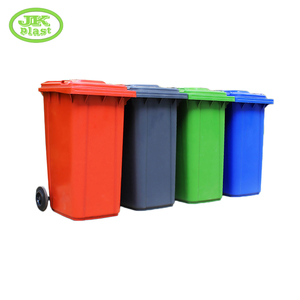 Outdoor 240L Garbage bin green recycle plastic trash bin wheeled trash can