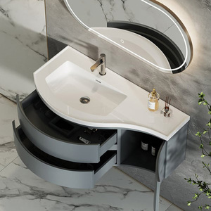 Favorite Odm Small con gabinetes Gabinete moderno Lavabo individual Espejo Baño Vanidad Agencia - Product Image 4