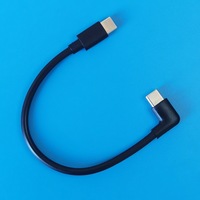 Kabel Pengisi Daya Cepat Tipe C QC 90 Derajat, Tipe Lipat Ganda/Tunggal, 0.5m 50cm 3A 60w, Kabel Pendek Tipe C
