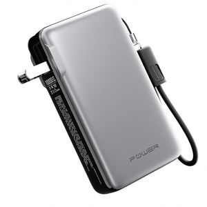 3-In-1 Portable Waterproof Ultra Slim 10000Mah Travel Adapter Power Bank Charger AC USA/UK/Italy Socket Outdoor 65W Mobile - Product Image 1