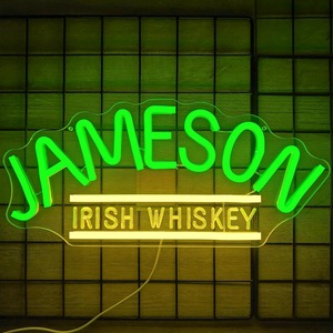 Letrero LED de Neón Personalizado con el Diseño de Whisky Irlandés <span class=keywords><strong>Jameson</strong></span>, Decoración de Pared para Bar, Color Verde, Regulable, Impermeable IP42, 36V, para Pub, Club, o Cuarto de Hombre - Product Image 5