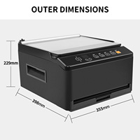 Dernier modèle de scelleuse sous vide à grande chambre avec coupe-sacs intégré pour aliments humides, destinée aux partenaires de marque en gros