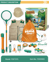 Kit d'aventure en plein air pour enfants, ensemble de gilets anti-insectes, jeu éducatif de simulation parent-enfant pour le camping et la randonnée, en tissu non tissé de caoutchouc, 8-13 ans