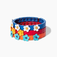 Bracelet élastique en alliage plaqué or avec breloque arc-en-ciel en zircon style bohème pour femmes et hommes – Collection Factory Outlet