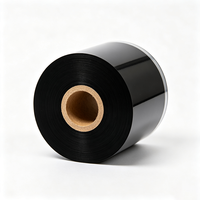 Ruban de transfert thermique en résine Haoxuan 110 mm x 300 m, ruban d'impression de qualité industrielle pour étiquettes, étiquettes durables et emballages