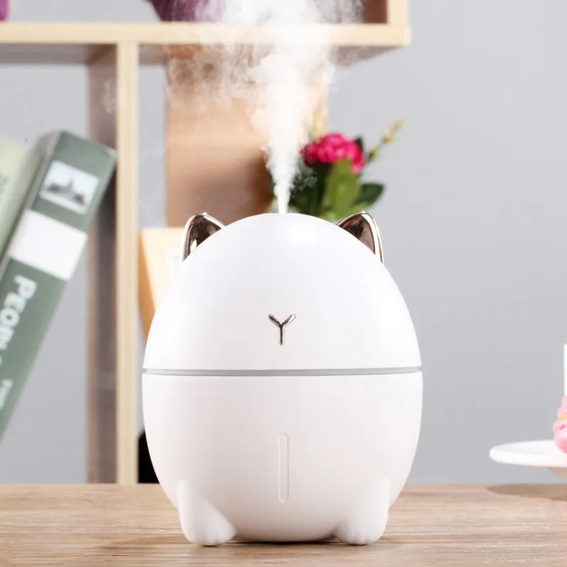 Grosir Murah 220ml Lucu Ultrasonic Air Humidifier Minyak Menyebar Untuk Rumah Kantor Perjalanan Hotel USB Pengisian Pengharum ruangan