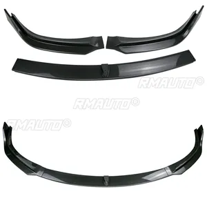 For Tesla Model S 2021-2023 Car Front Bumper Lip MP Style Spoiler Splitter Trim Accessories Carbon Fiber Style Glossy Black 3PCS - Product Image 2