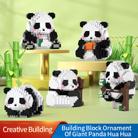 Ensembles de blocs de construction personnalisés sur le thème du panda Casse-tête unisexe en plastique pour tous les âges emballé dans une boîte