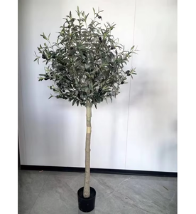Commercio all'ingrosso della fabbrica di vendita calda al coperto esterno decorativo verde foglie artificiali piantato albero di olivo con la pentola - Product Image 5