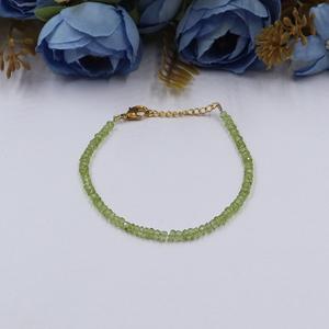 AAA+ Quality Gold Plated Christian Adjustable <b>Beaded</b> Bracelet Classic Style Natural Peridot Gemstone for Fashion Jewelry Gift - Product Image 4