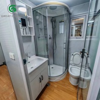 Maison conteneur préfabriquée en métal sculpté de 10 pieds, 1 ou 2 chambres, unité de vie modulaire extensible et portable, cabine de bureau