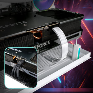 UpHere 12VHPWR 16AWG PCI-e 5,0 Cable de alimentación de extensión <span class=keywords><strong>GPU</strong></span> 16Pin(12 + 4) macho a PCIE 5,0 4x8Pin Cable hembra 45CM - Product Image 2