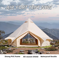 Nouvelle tente gonflable Yurt Air à double couche intérieure et extérieure, imperméable, quatre saisons, deux chambres, en PVC.