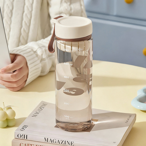 560ml Polycarbonate PC <strong>Water</strong> <strong>Bottle</strong> with Tea <strong>Infuser</strong> &amp; Carry Handle,Custom Logo OEM for Outdoor Sports Gym Travel Camping Hiking - Product Image 2