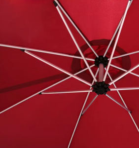 Parasol de patio extérieur moderne 3M, équipements de loisirs, cadre en aluminium imperméable, carré, polyester, éclairage LED solaire - Product Image 5