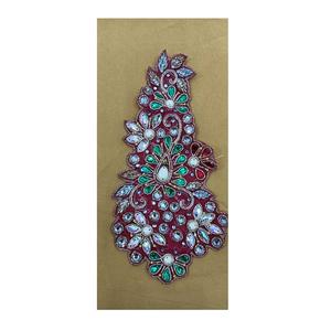 Patchs perlés faits à la main du fournisseur indien de confiance Paillettes multicolores Tissu brodé Décoration de vêtements Forte demande - Product Image 1