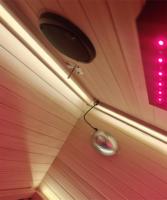 Sauna infrarouge intérieur en bois de pruche pour 2 personnes avec bar à oxygène et audio Bluetooth