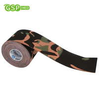 Camo pita kinesiologi olahraga atletik pita otot elastis lem akrilik sensitif medis katun bernapas K pita sampel dukungan