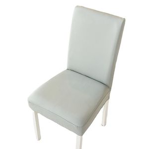 <b>Dining</b> <b>Chair</b> <b>Covers</b> Elastic Solid Color Leather Water Resistant Wear Resistant Dustproof Modern Minimalist Style Home Hotel Use - Product Image 5