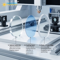 Lensa Pelindung Laser Steedu Baru 1064nm 0.05kg 37x7mm Akurasi Tinggi untuk Kepala Pengelasan Laser