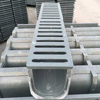 Système de drainage de tranchée de gouttière de drain d'eau de béton de résine PVC U en forme de canal et couverture de drainage composite de résine