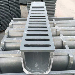 Système de drainage de tranchée de <span class=keywords><strong>gouttière</strong></span> de drain d'eau de béton de résine <span class=keywords><strong>PVC</strong></span> U en forme de canal et couverture de drainage composite de résine - Product Image 3
