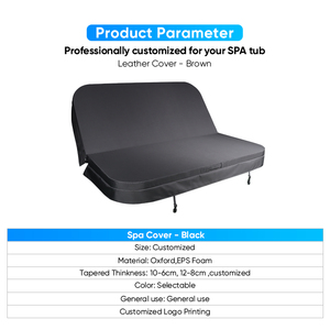 Housse <span class=keywords><strong>de</strong></span> <span class=keywords><strong>spa</strong></span> moderne en tissu Oxford 600D noir, personnalisée par le fabricant, pour bain à remous extérieur, baignoire <span class=keywords><strong>de</strong></span> massage et <span class=keywords><strong>spa</strong></span> <span class=keywords><strong>thermique</strong></span> - Product Image 6