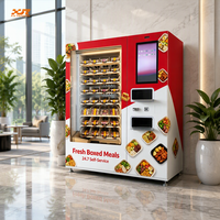 Distributeur automatique de repas chauds avec stockage réfrigéré, système de chauffage intelligent, paiement sans espèces, libre-service pour bureaux et cantines