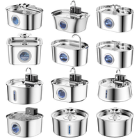 Achat en ligne sur 1688 Chine : Fontaine à eau pour chat en acier inoxydable 304 avec filtre multi-étapes, support agent de fulfillment DF258