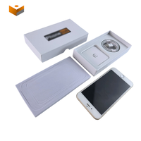 Boîtes de téléphone portable personnalisées de luxe avec logo sur le couvercle et la base, boîtes de téléphone en carton vides et emballages
