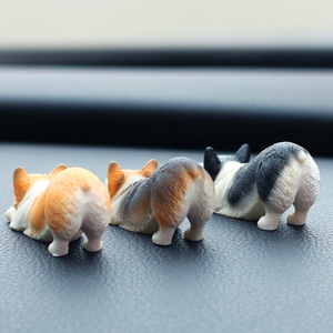 Ornement de voiture miniature en forme de chien Corgi, modèle de chiot réaliste, décoration de voiture créative, accessoire de voiture haut de gamme pour femmes. - Product Image 2